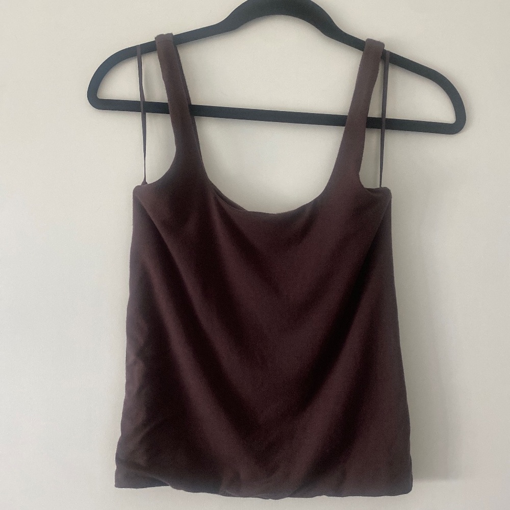 J Crew Brown Scoop Neck FormKnit Tank